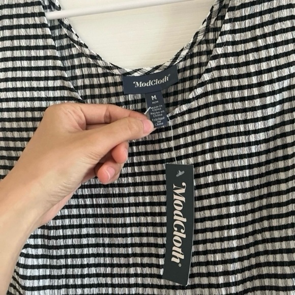 ModCloth Optimistic Effect A-line Checkered Plaid Work Sleeveless Casual dress - Picture 7 of 9